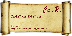 Csóka Róza névjegykártya