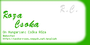 roza csoka business card