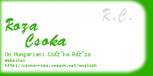 roza csoka business card